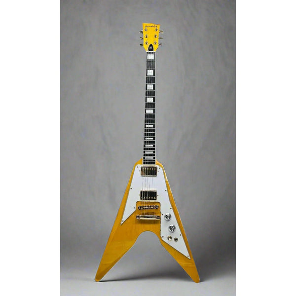 Asteroid DE -Korina Aged Clear Gold HW, white 3 ply guard (CME)